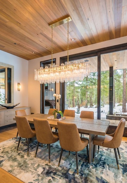 Ice Crystal Art Glass Chandelier for dining room